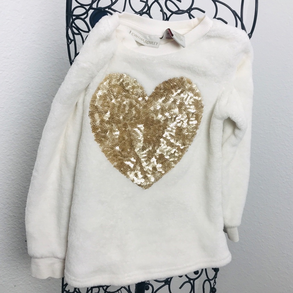 CYNTHIA ROWLEY Girls' M (5) sweater with sequins